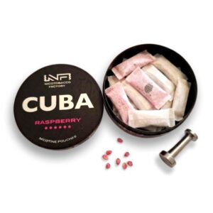 Cuba Raspberry 20mg pliculete nicotina - poza prezentare produs